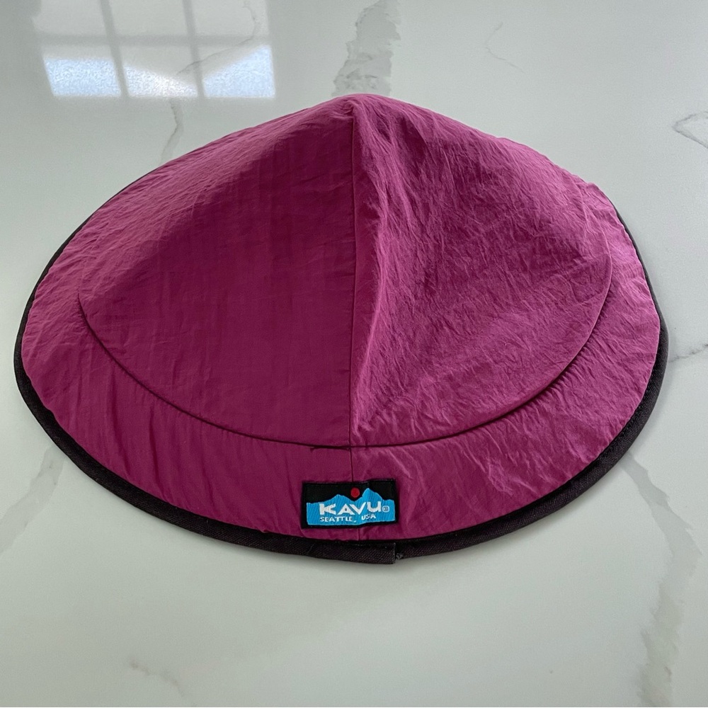 Kavu Men's Packable Bucket Hat in Magenta with Black Trim